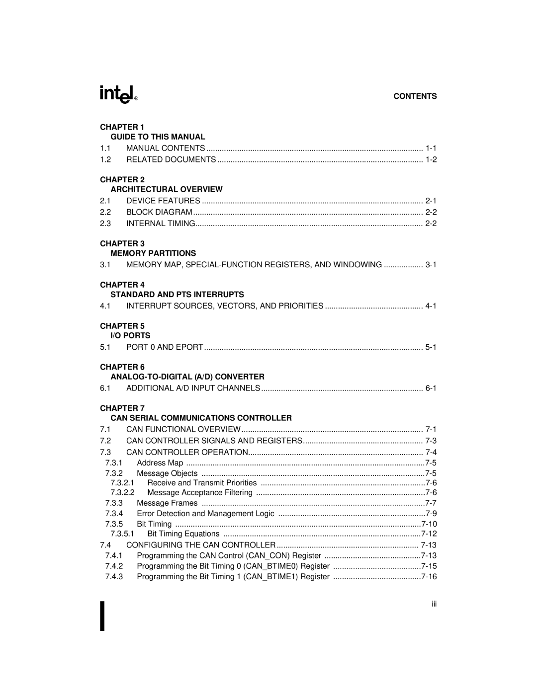 Intel 87C196CB Manual Contents Related Documents, Device Features Block Diagram Internal Timing, Port 0 and Eport 