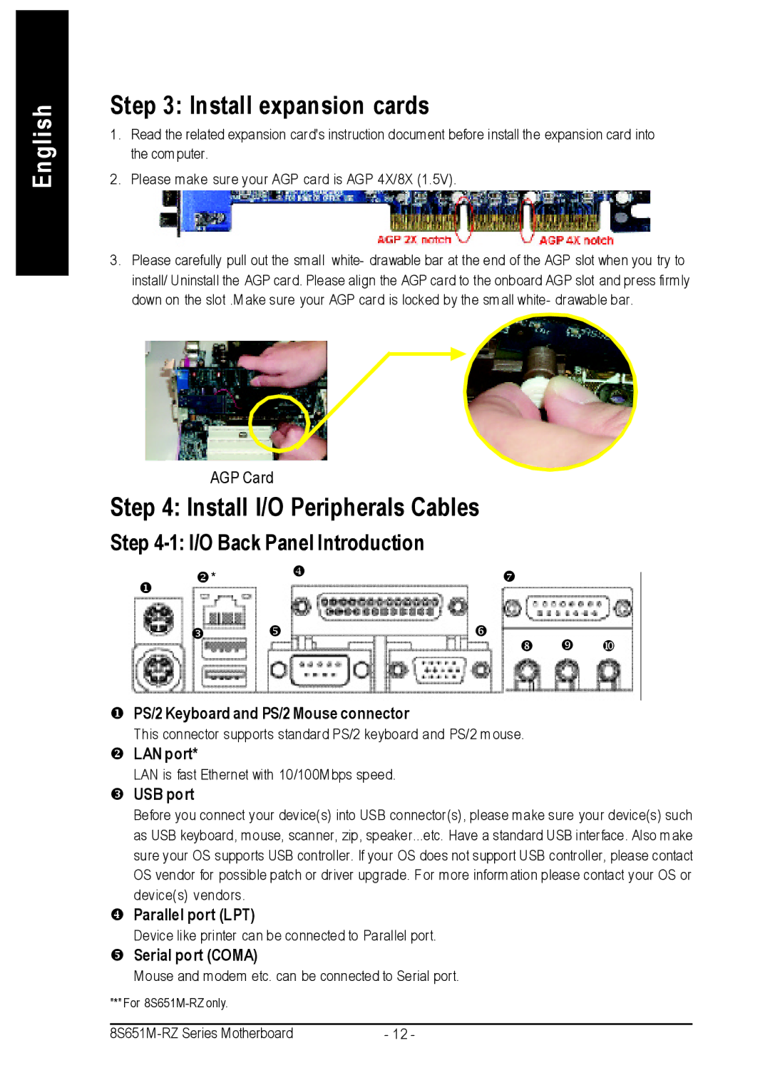 Intel 8S651M-RZ-C user manual Install expansion cards, Install I/O Peripherals Cables 