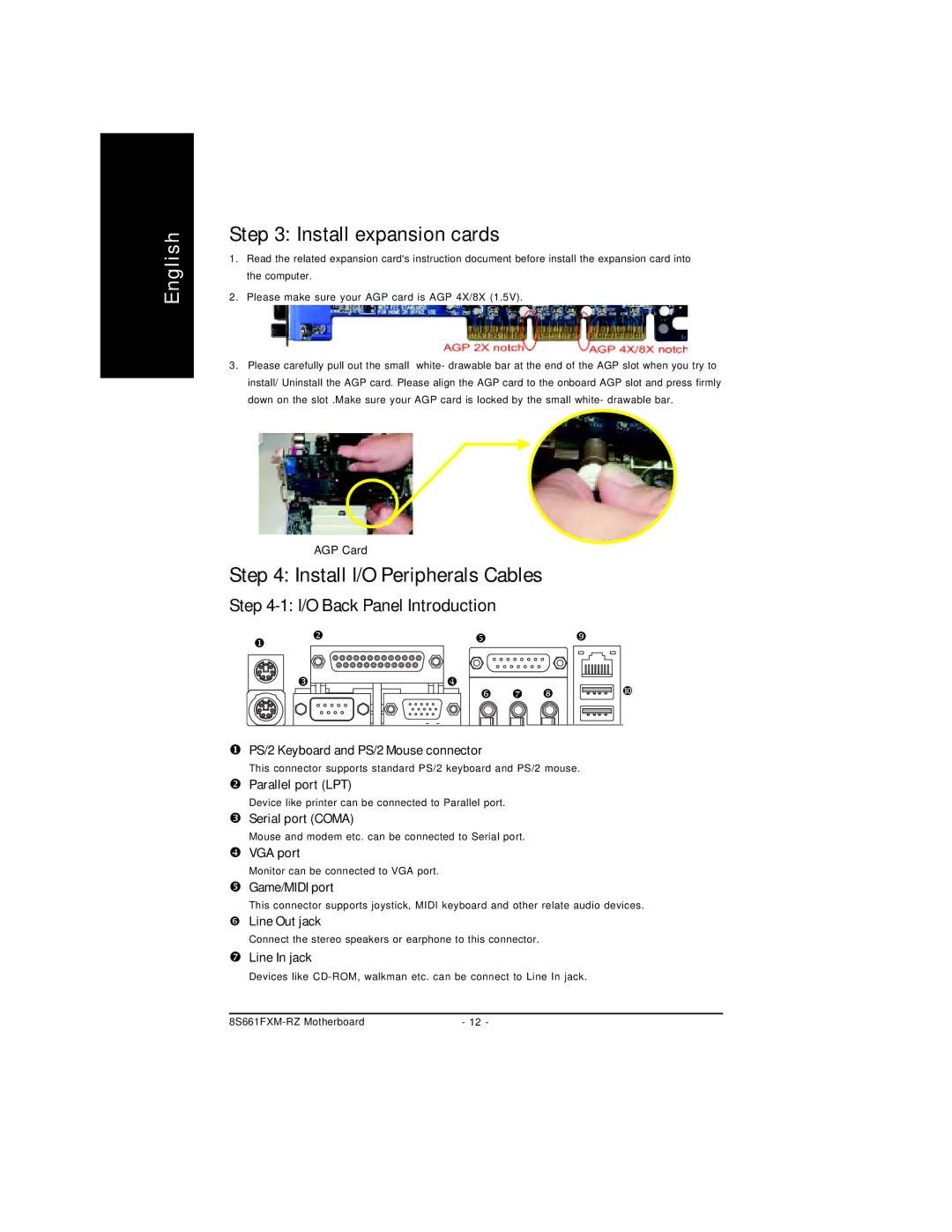 Intel 8S661FXM-RZ user manual Install expansion cards, Install I/O Peripherals Cables 