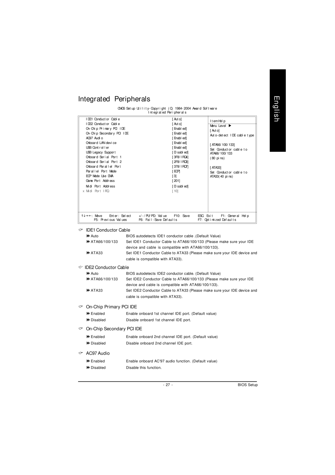 Intel 8S661FXM-RZ user manual Integrated Peripherals 