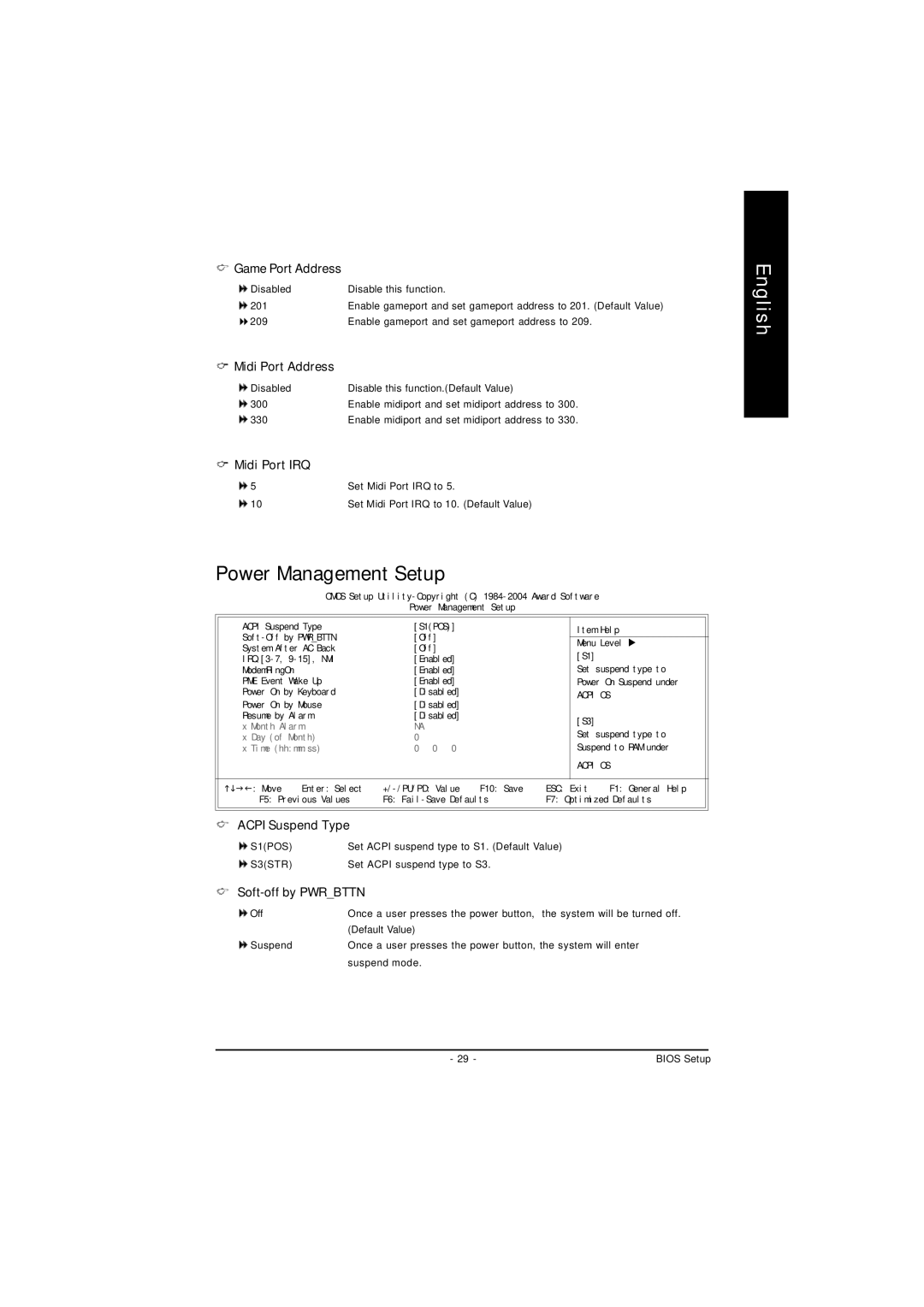 Intel 8S661FXM-RZ user manual Power Management Setup 