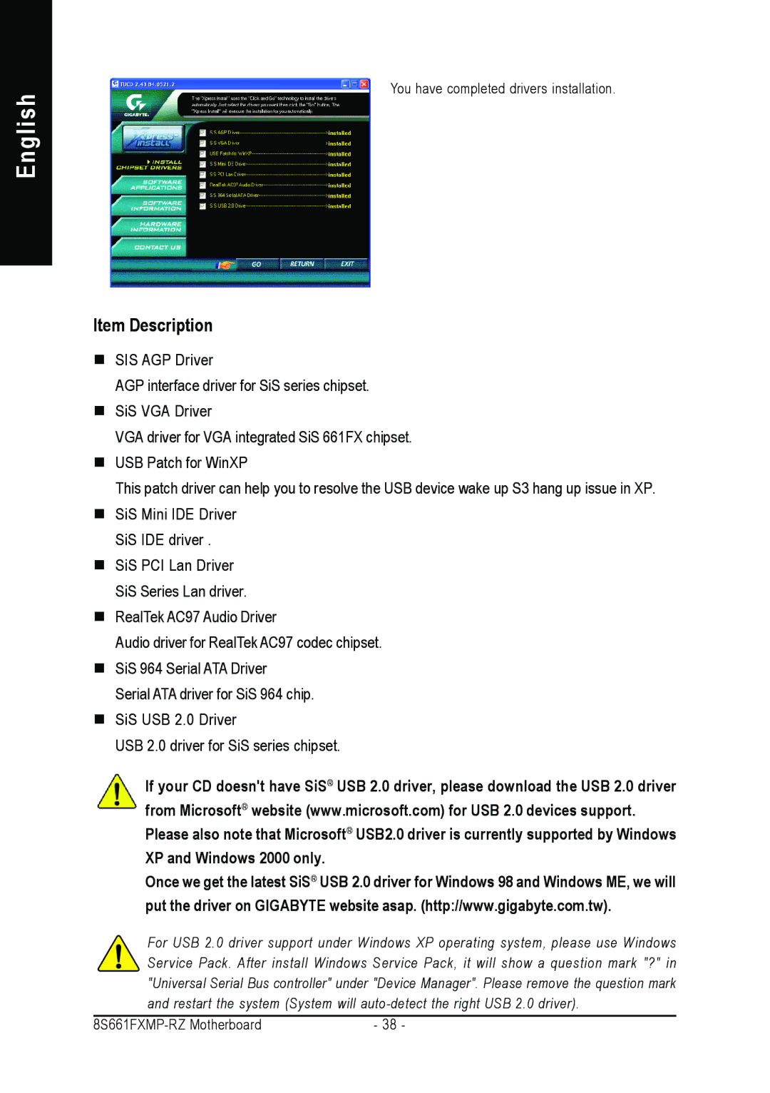 Intel 8S661FXMP-RZ user manual Item Description 