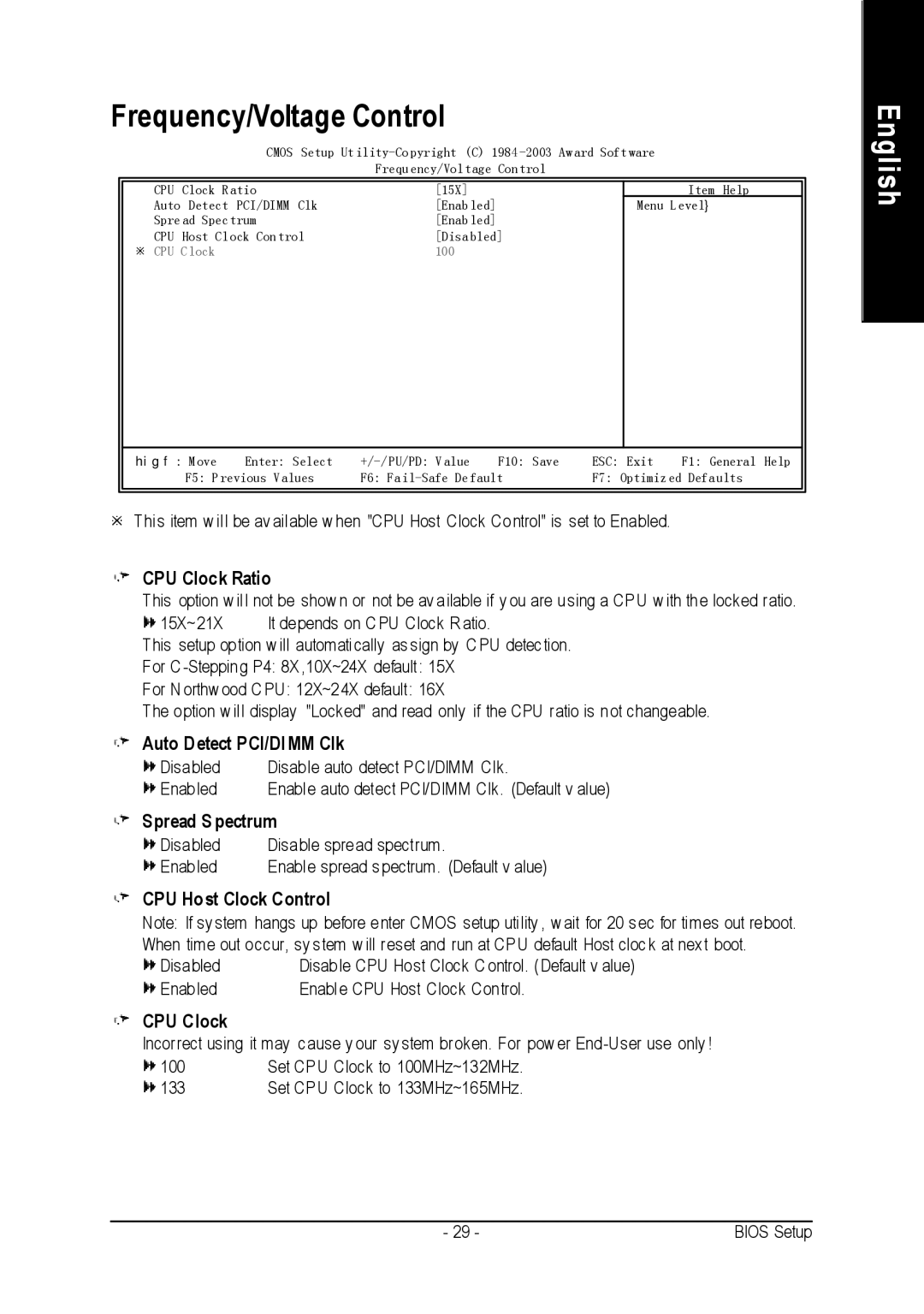 Intel 8VM533M-RZ-C user manual Frequency/Voltage Control 