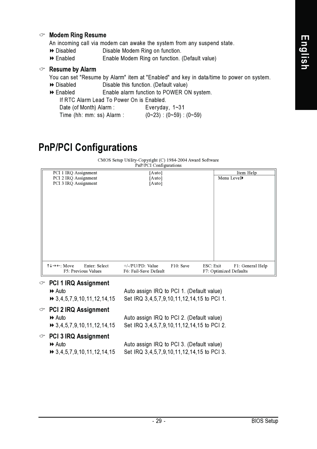 Intel 8VM800M-RZ user manual PnP/PCI Configurations 