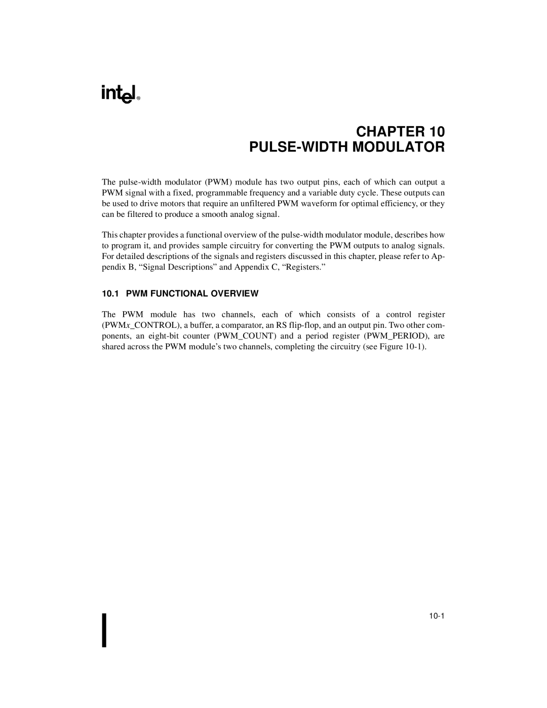 Intel 8XC196MD, 8XC196MH, 8XC196MC manual Chapter PULSE-WIDTH Modulator, PWM Functional Overview 