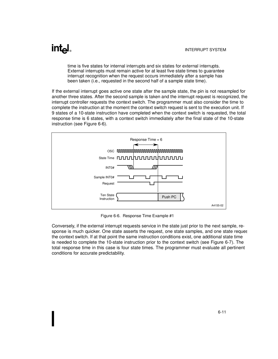 Intel 8XC251SA, 8XC251SP, 8XC251SQ, 8XC251SB, Embedded Microcontroller manual Response Time Example #1 