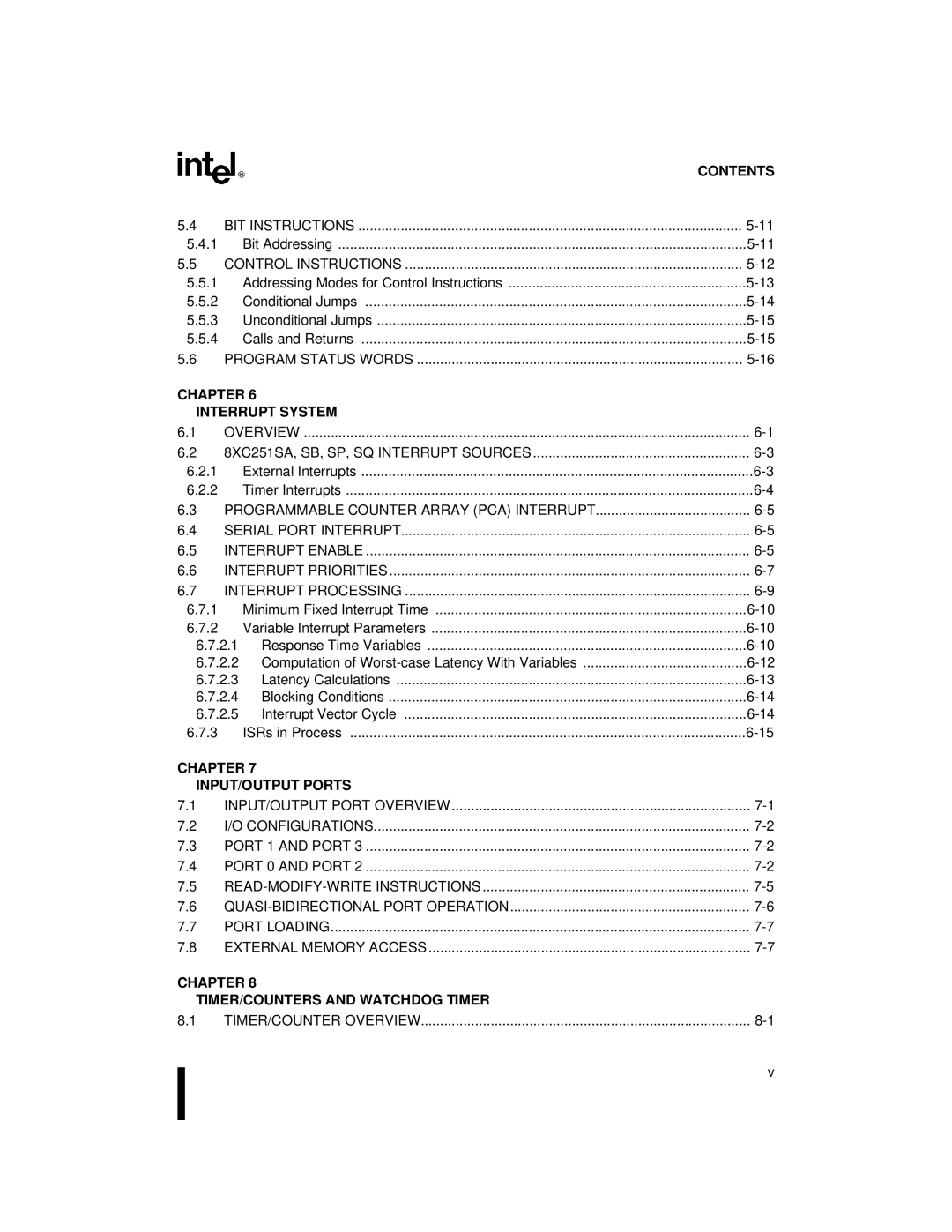 Intel 8XC251SQ, 8XC251SA, 8XC251SP, 8XC251SB, Embedded Microcontroller manual Chapter TIMER/COUNTERS and Watchdog Timer 