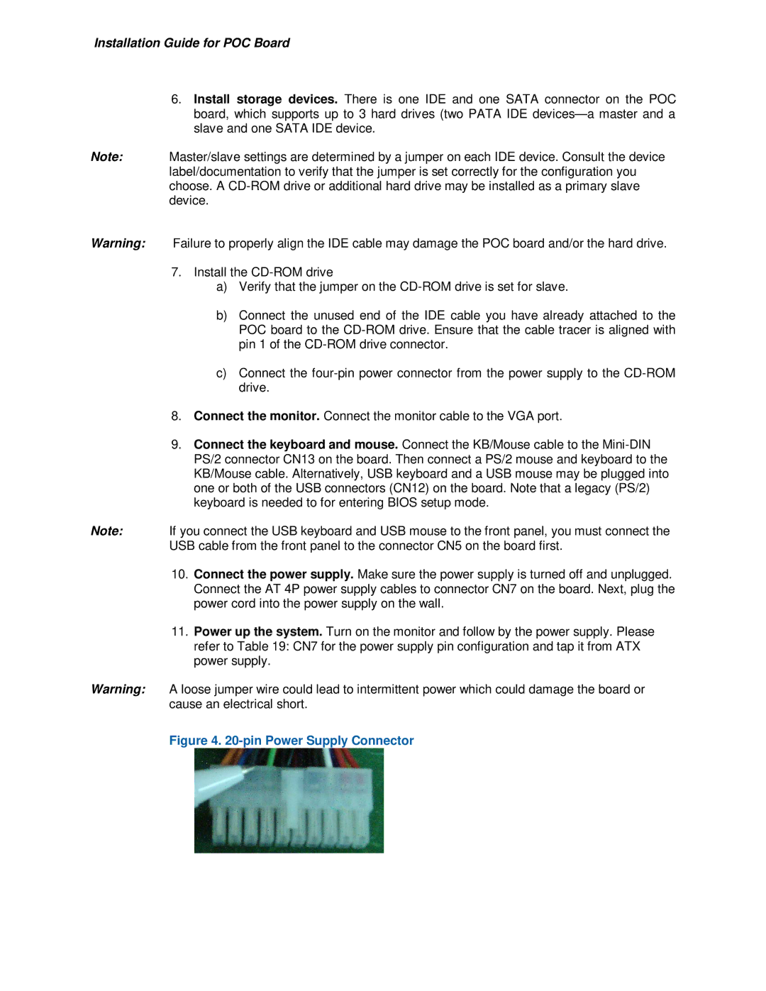 Intel 915GM user manual Pin Power Supply Connector 