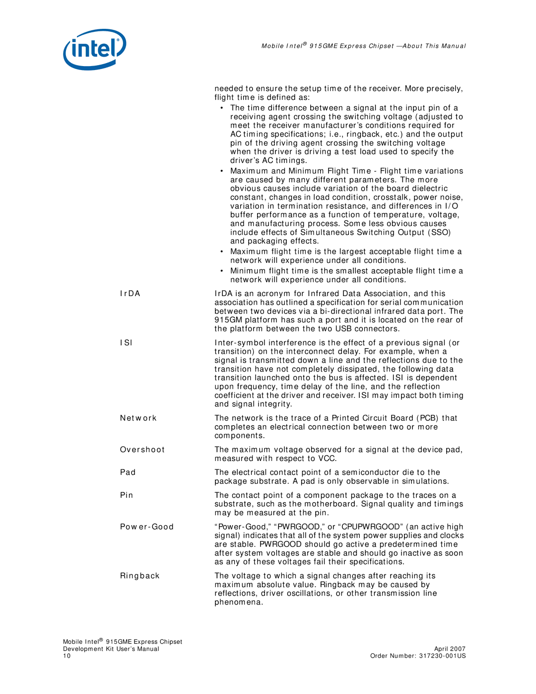 Intel 915GME user manual Isi 