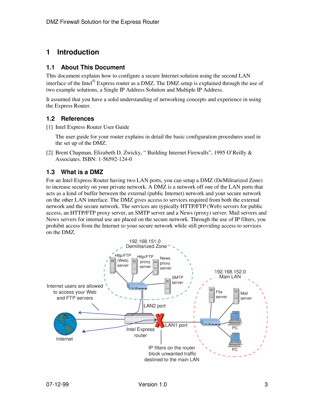 Intel 9525, 9515, 9535 manual Introduction, About This Document, References, What is a DMZ 