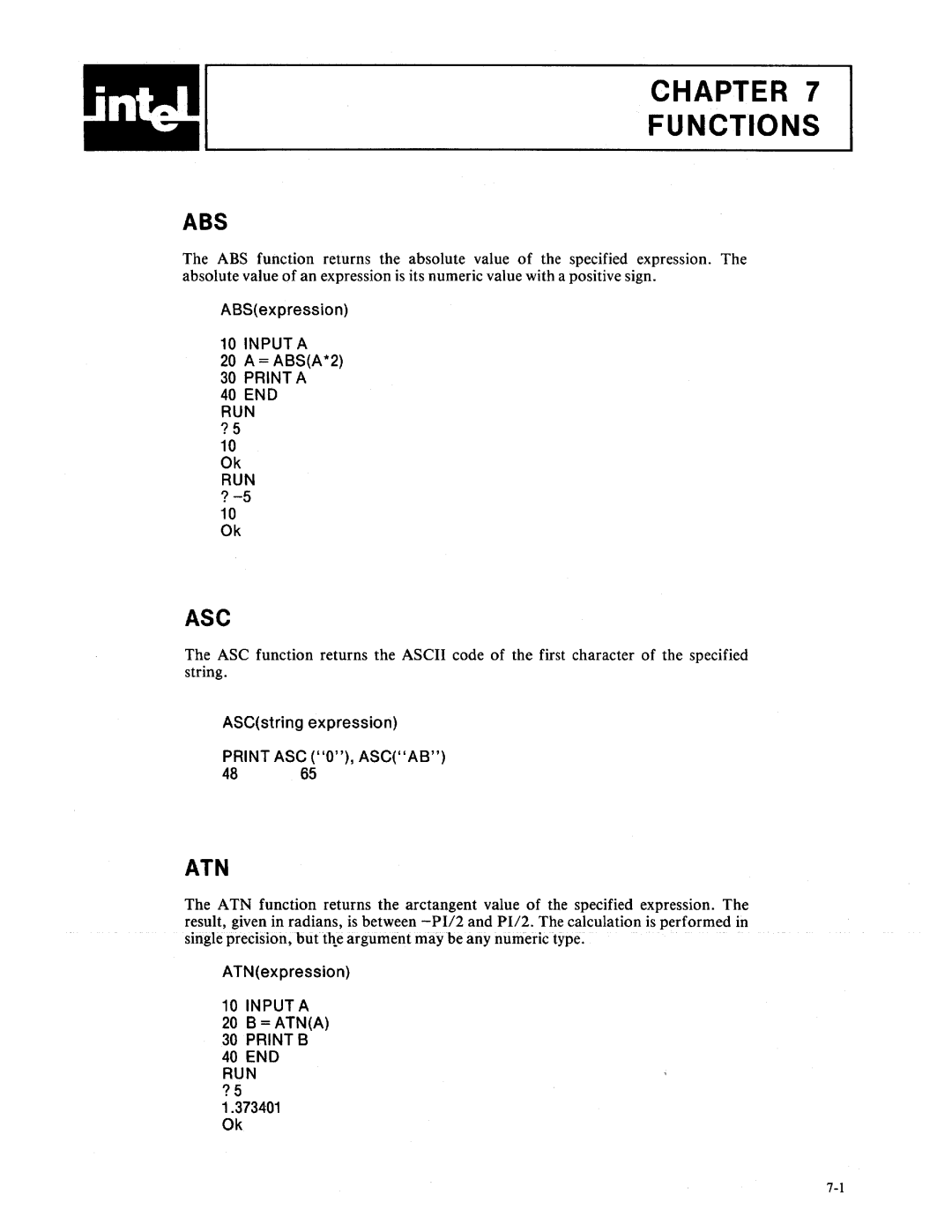 Intel 9800758-02 manual Abs, Atn 