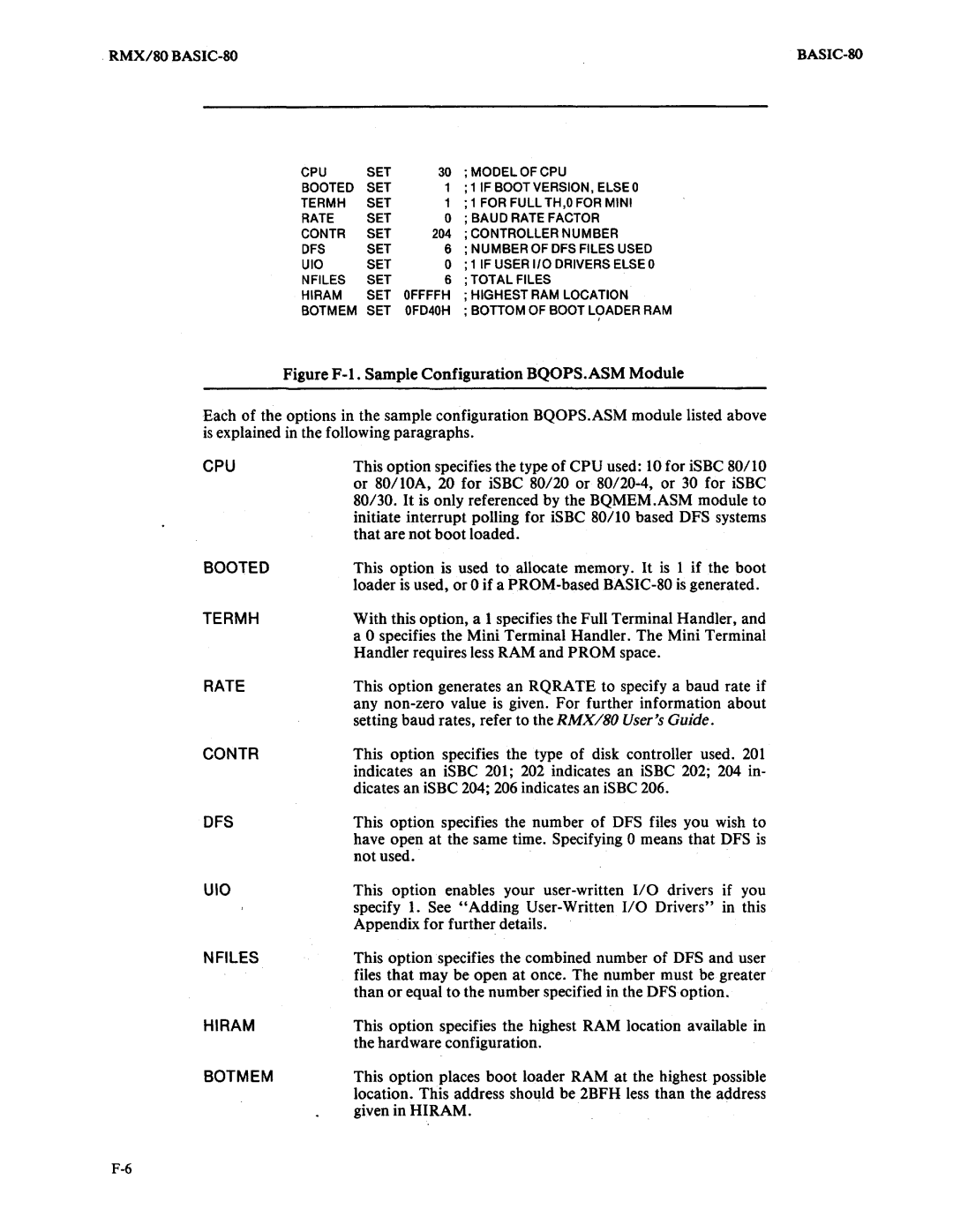 Intel 9800758-02 manual Or 80/10A, 20 for iSBC 80/20 or 80/20-4, or 30 for iSBC, That are not boot loaded, Not used 