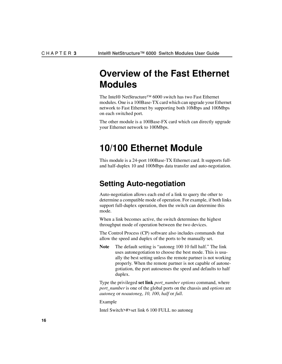 Intel A21721-001 manual Overview of the Fast Ethernet Modules 