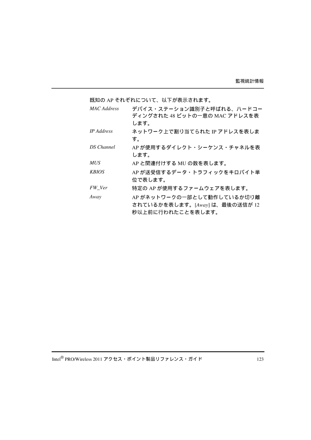 Intel A28555-01, A28557-01, A28553-01 manual DS Channel, FWVer, Away 