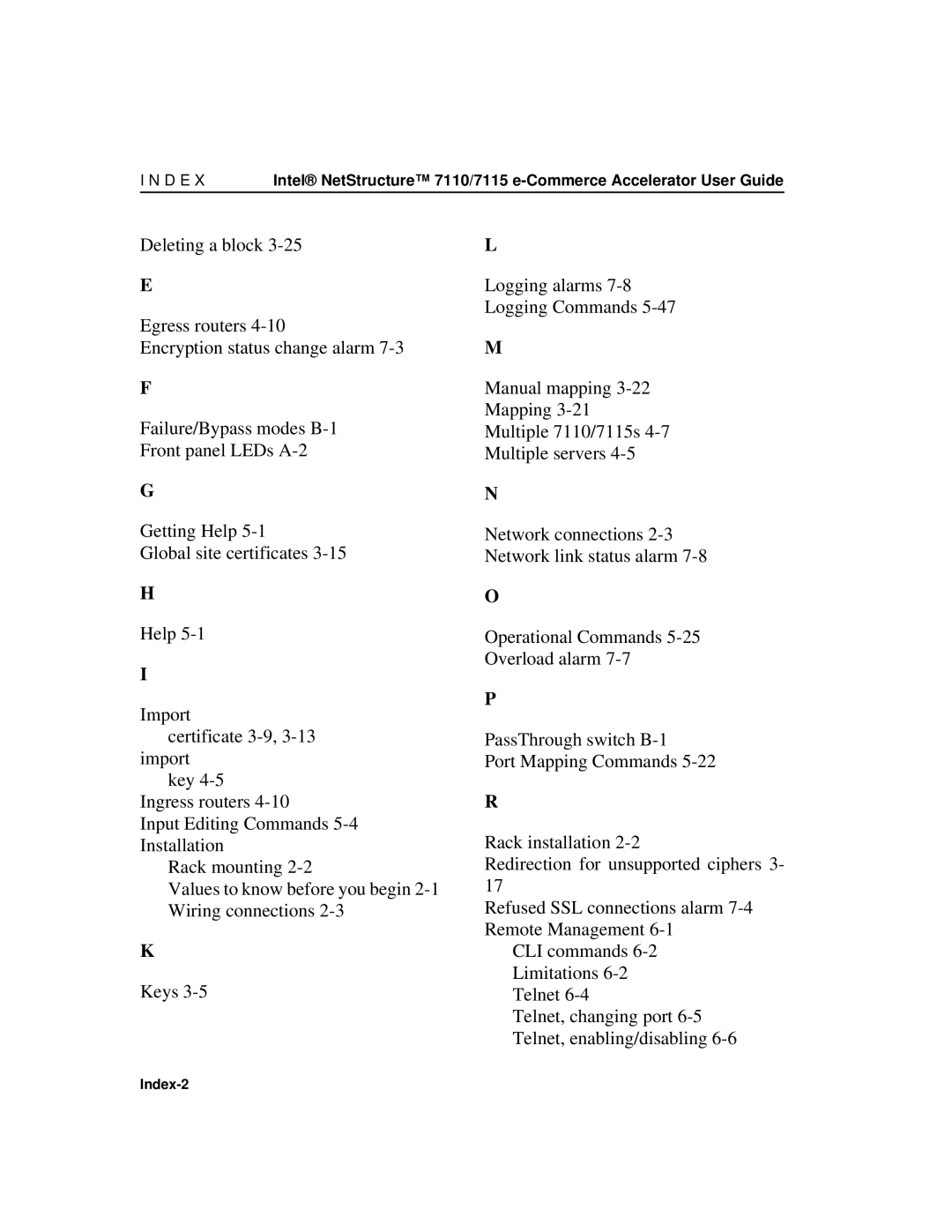 Intel A31032-001 manual D E 