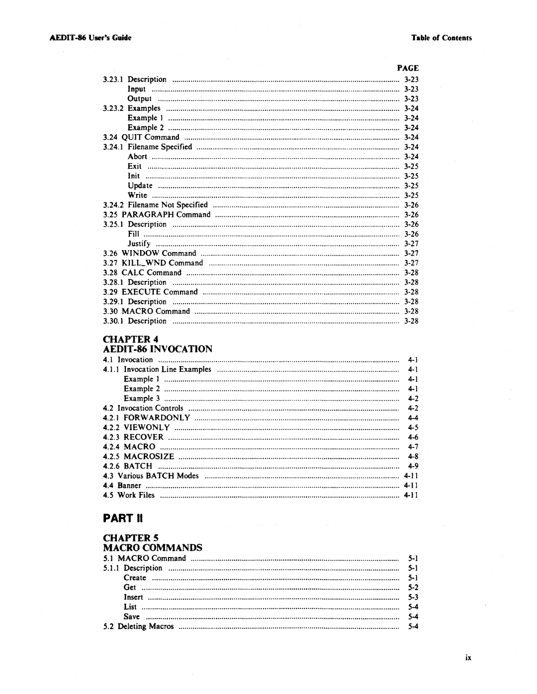 Intel AEDIT-86 manual Part 