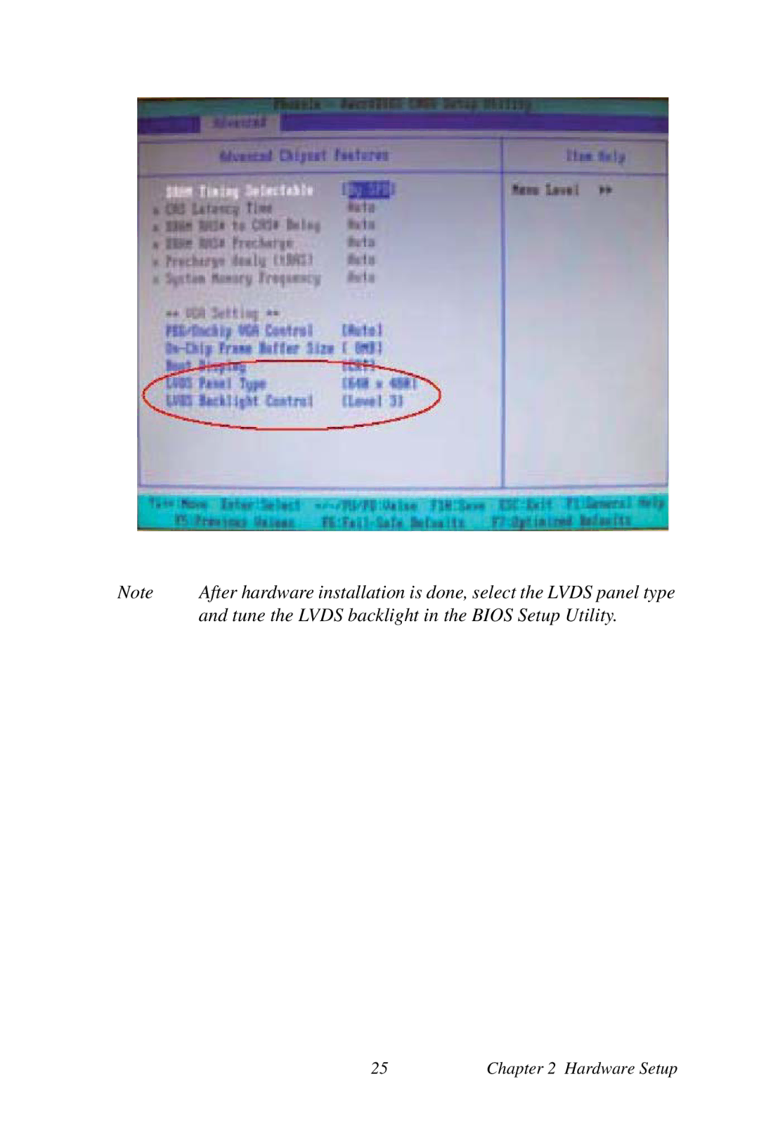 Intel AIMB-253 user manual Tune the Lvds backlight in the Bios Setup Utility 