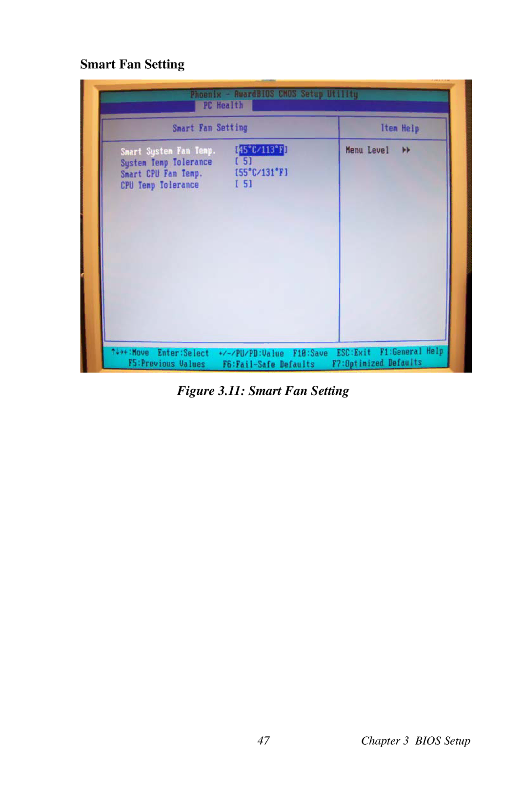 Intel AIMB-253 user manual Smart Fan Setting 