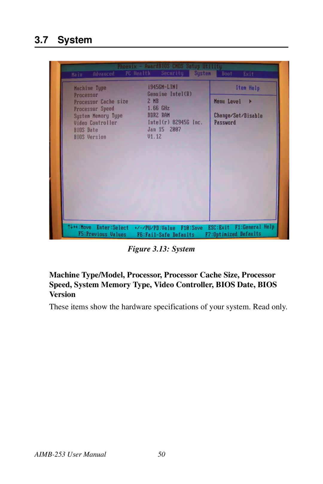 Intel AIMB-253 user manual System 