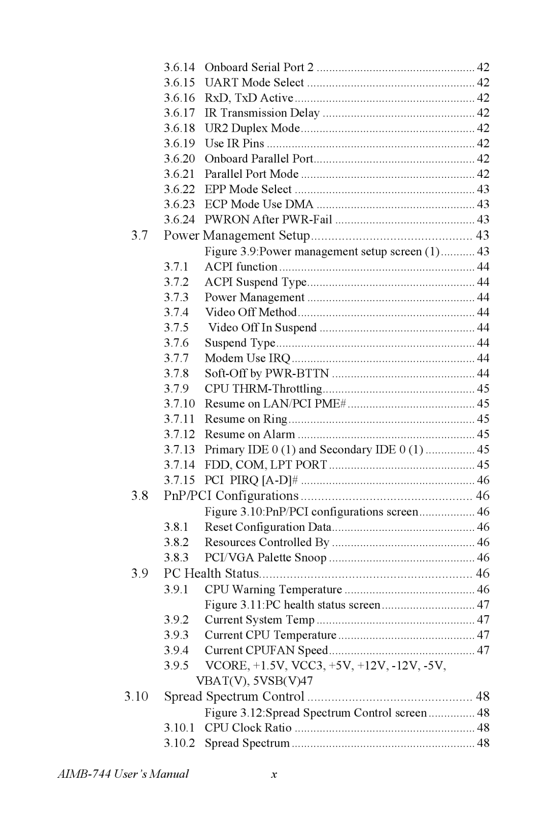 Intel AIMB-744 user manual PnP/PCI Configurations 