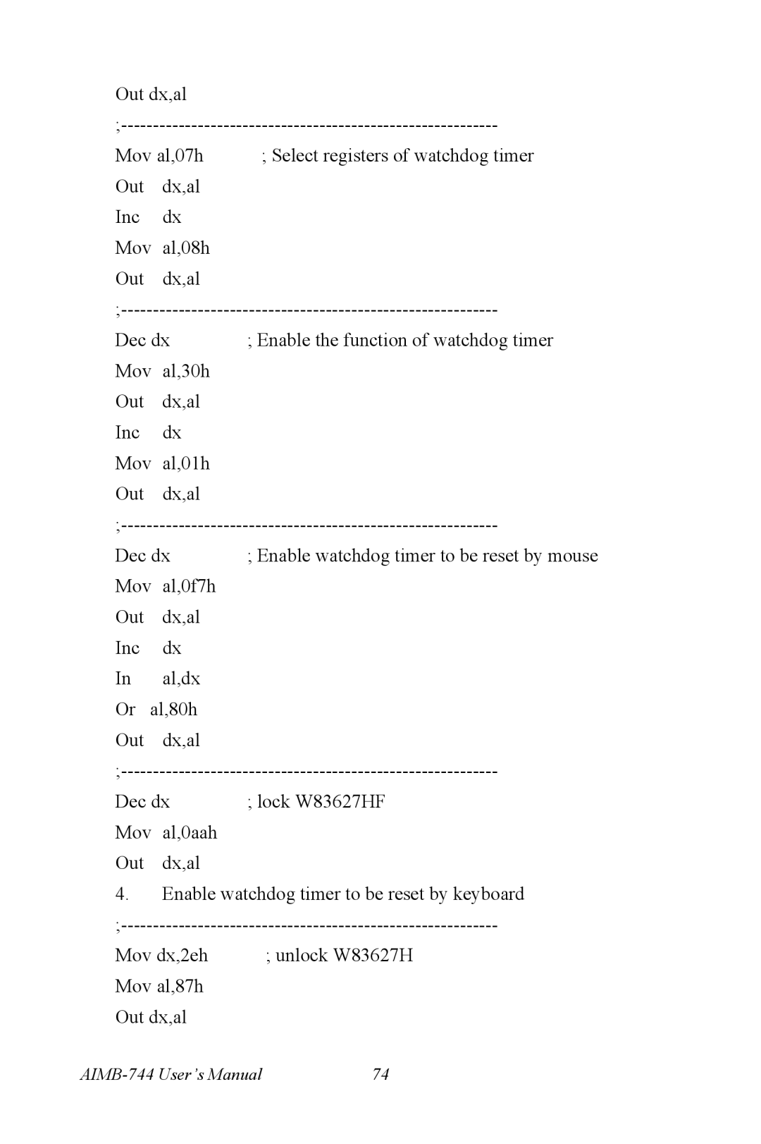 Intel user manual AIMB-744 User’s Manual 