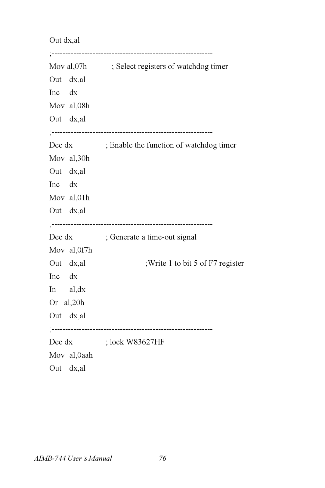 Intel user manual AIMB-744 User’s Manual 