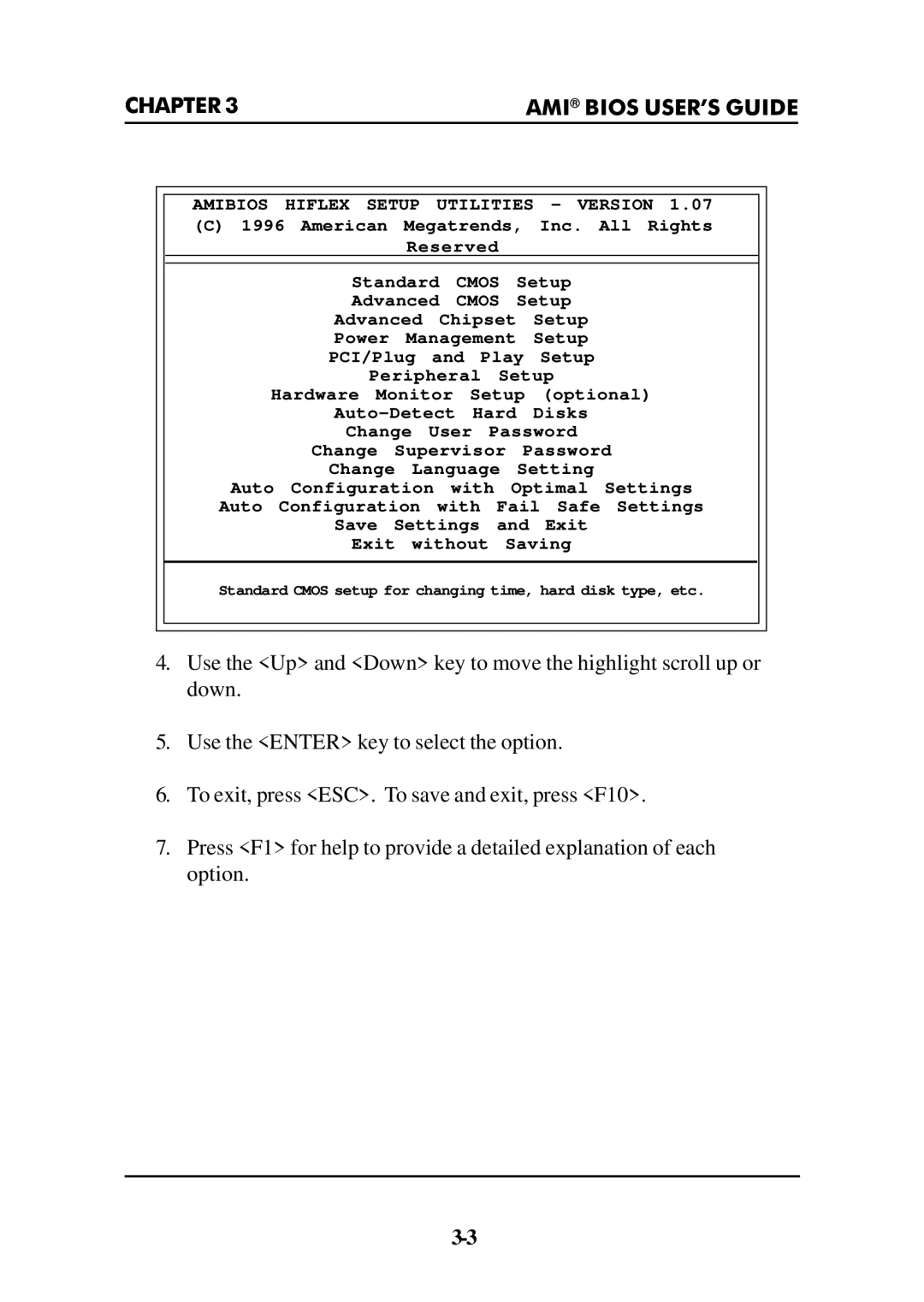 Intel ATX BX2 manual Amibios Hiflex Setup Utilities Version 