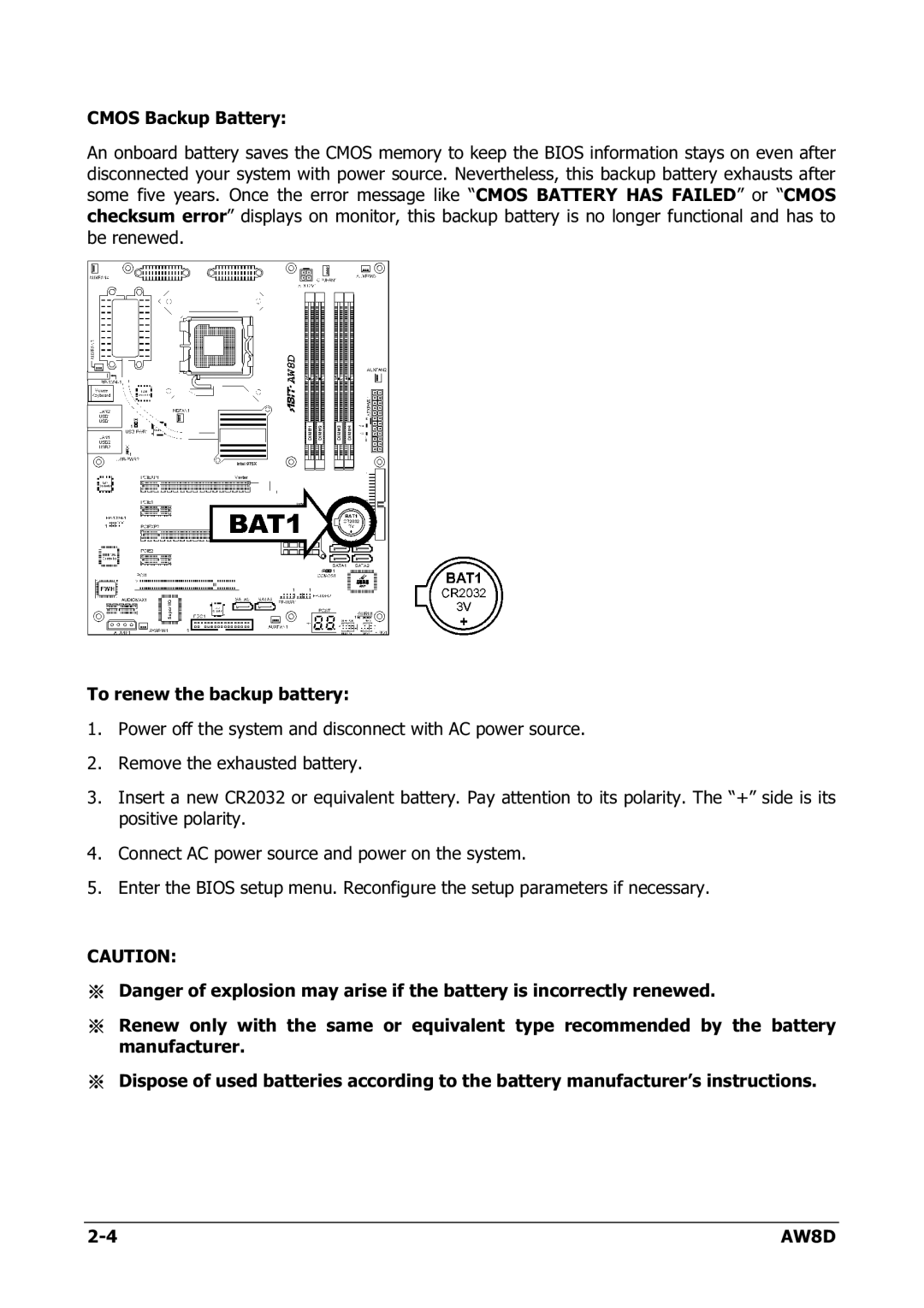 Intel AW8D user manual 