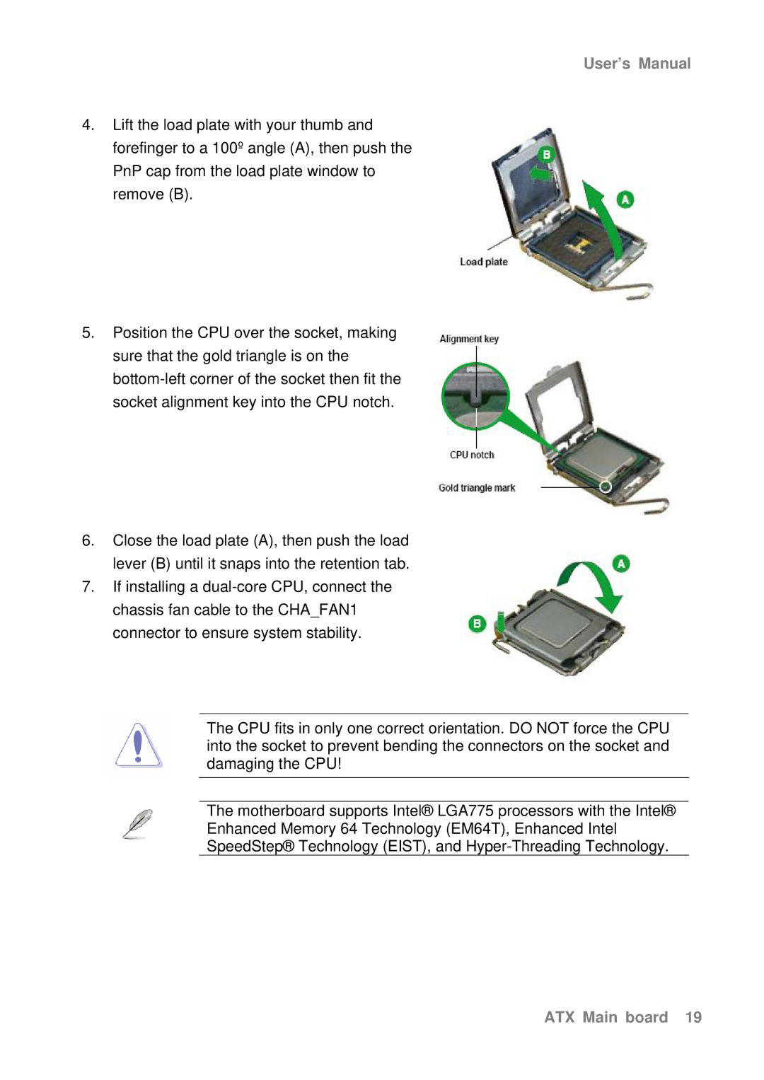 Intel AX965Q user manual User’s Manual 