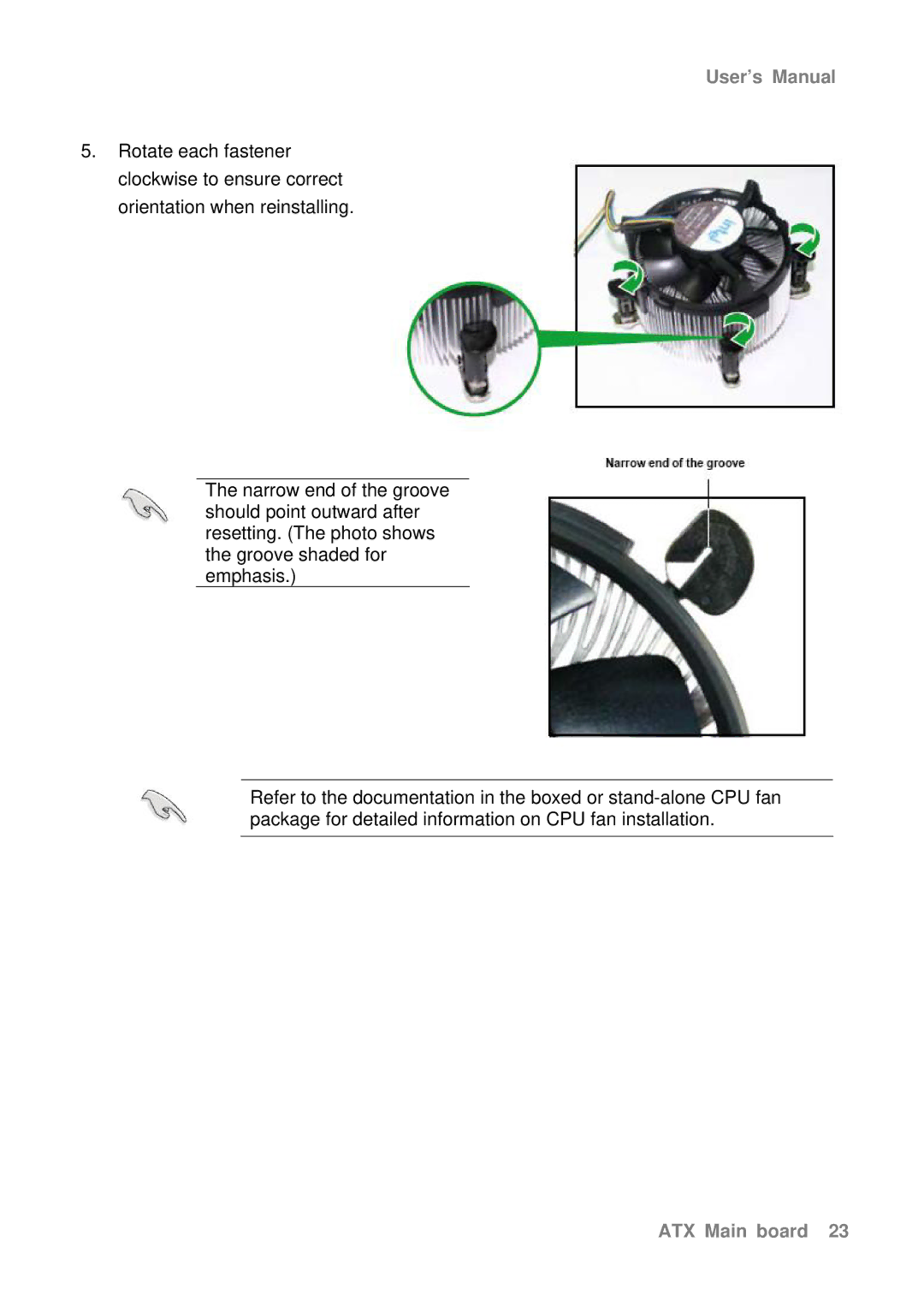 Intel AX965Q user manual User’s Manual 