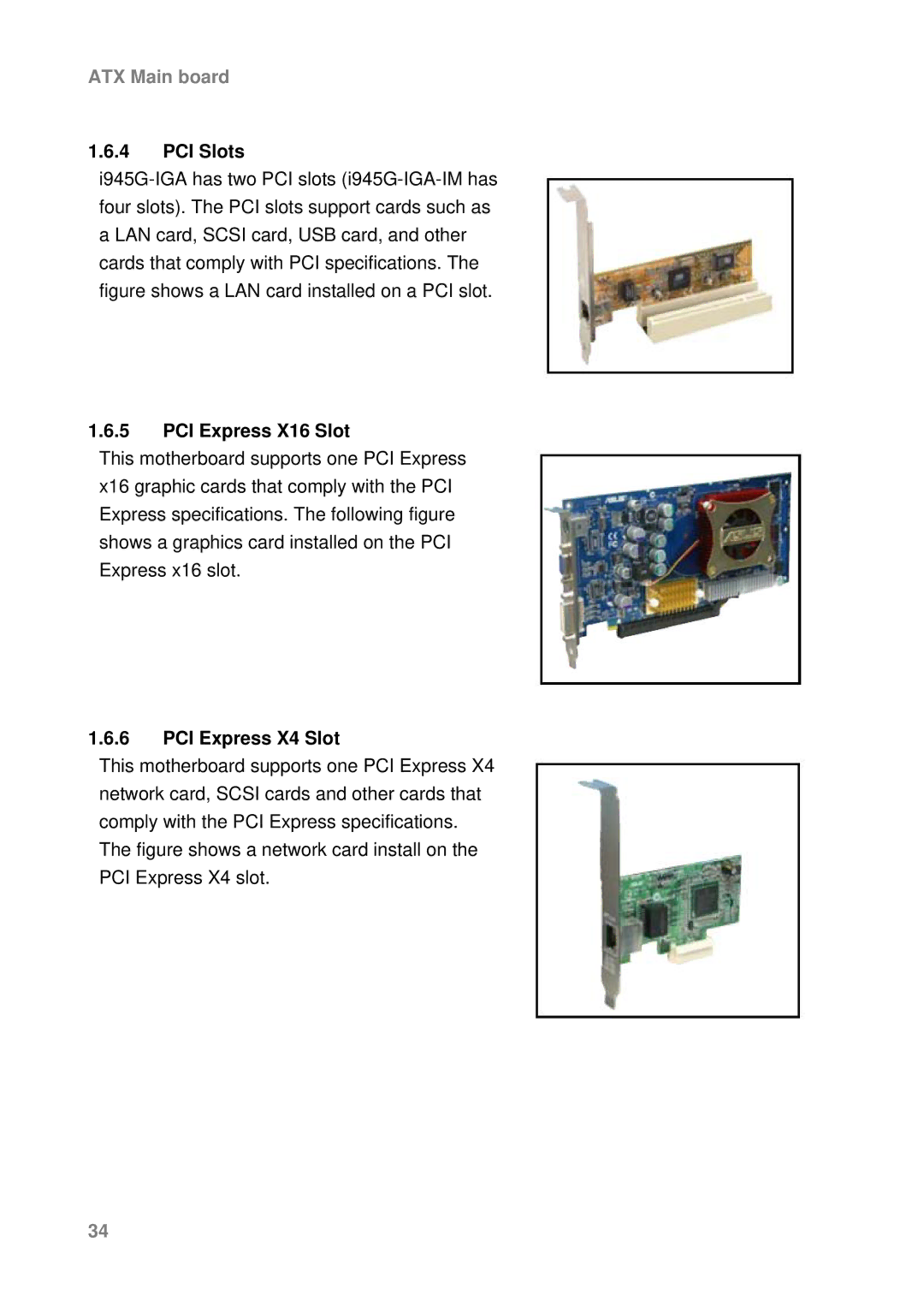 Intel AX965Q user manual PCI Slots, PCI Express X16 Slot, PCI Express X4 Slot 