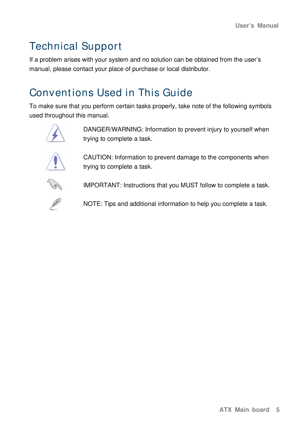 Intel AX965Q user manual Technical Support 