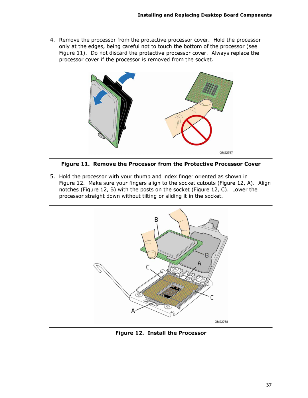 Intel BLKDX58SO2 manual Remove the Processor from the Protective Processor Cover 