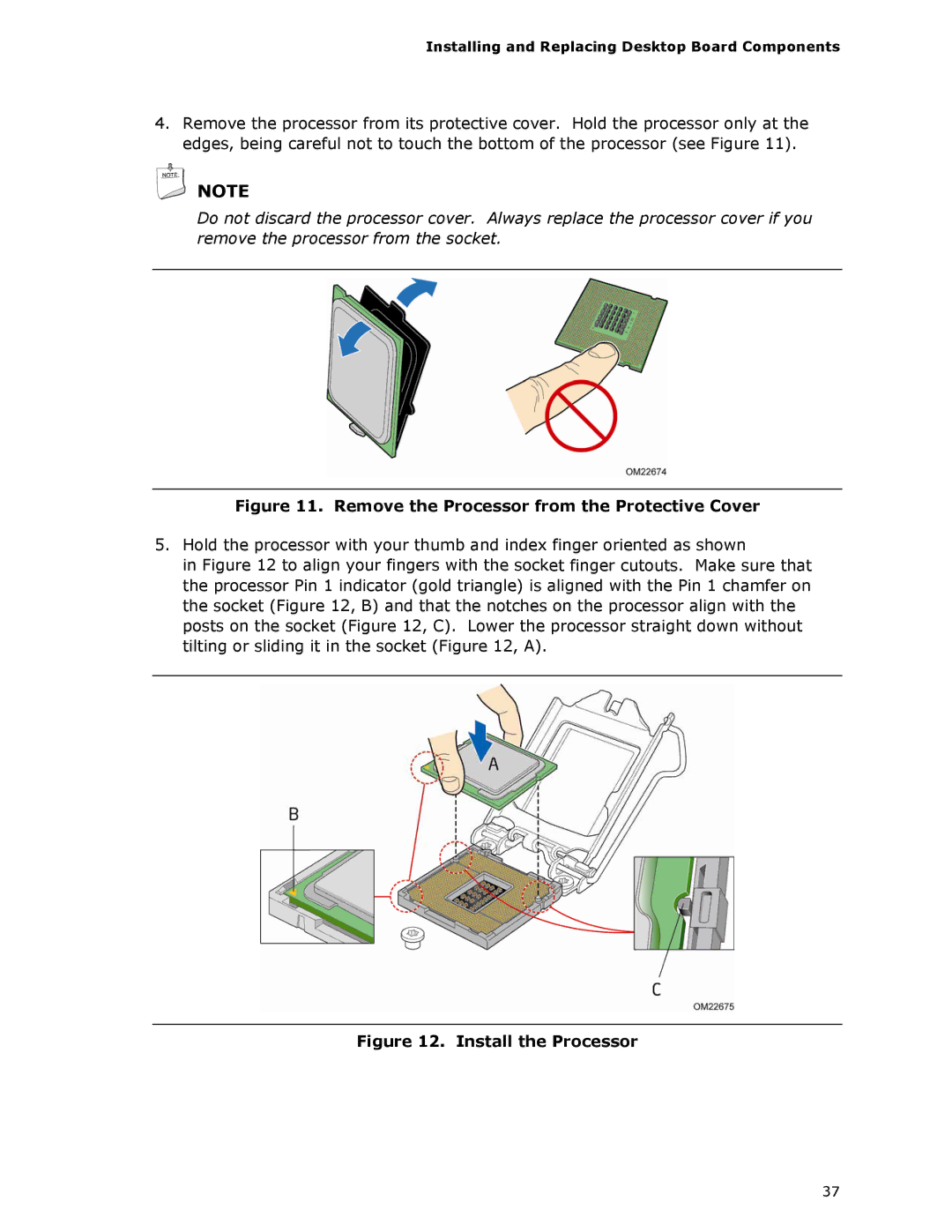 Intel BLKDZ68BC manual Remove the Processor from the Protective Cover 