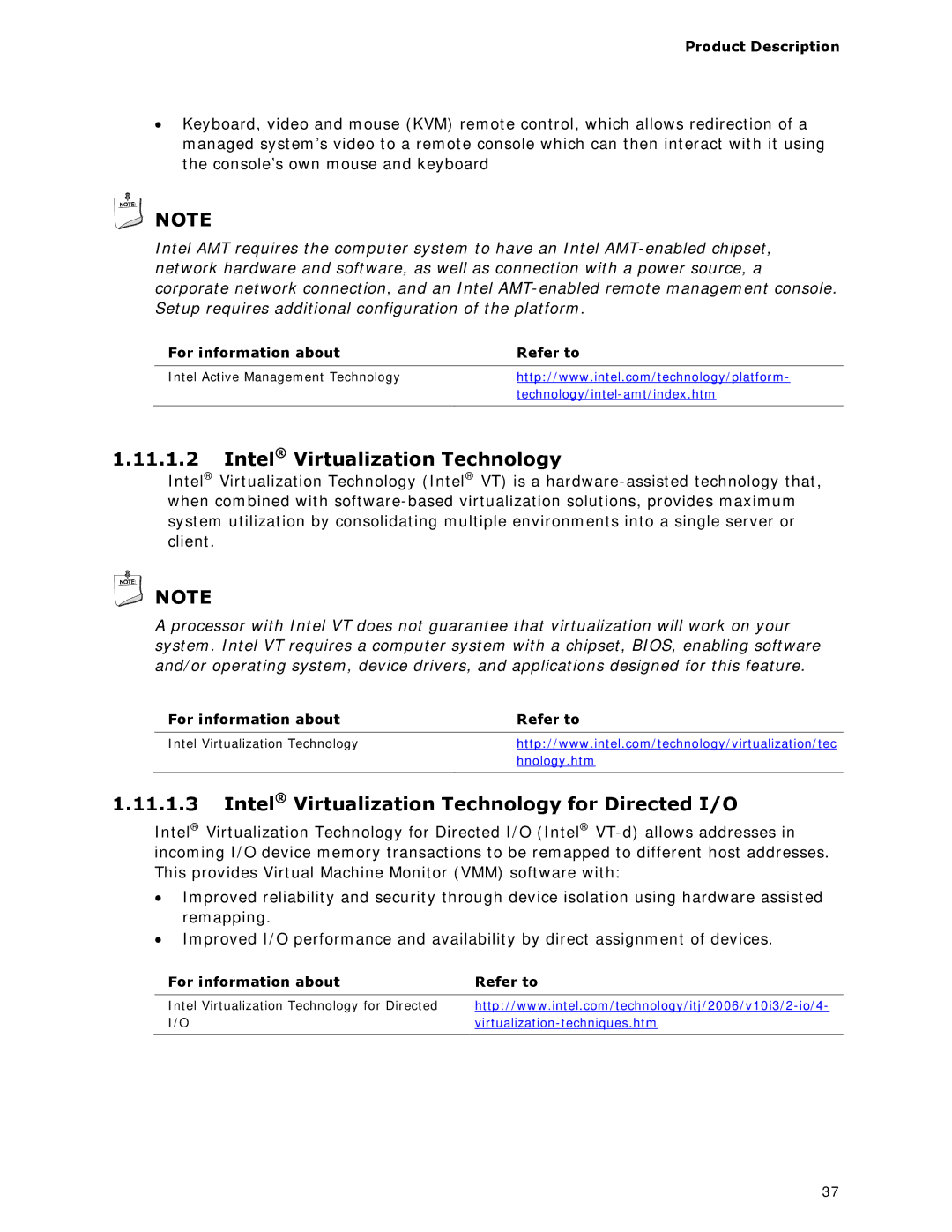 Intel BOXDC53427HYE specifications Intel Virtualization Technology for Directed I/O 