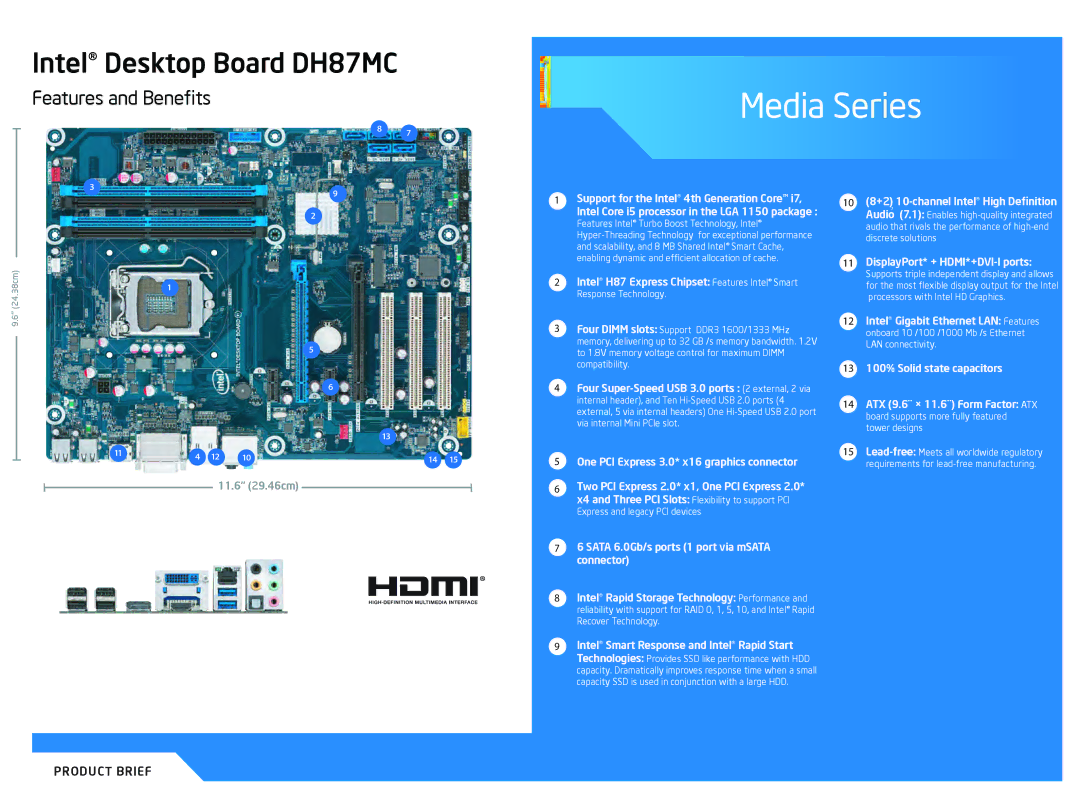 Intel BOXDH87MC manual Recover Technology, LAN connectivity 