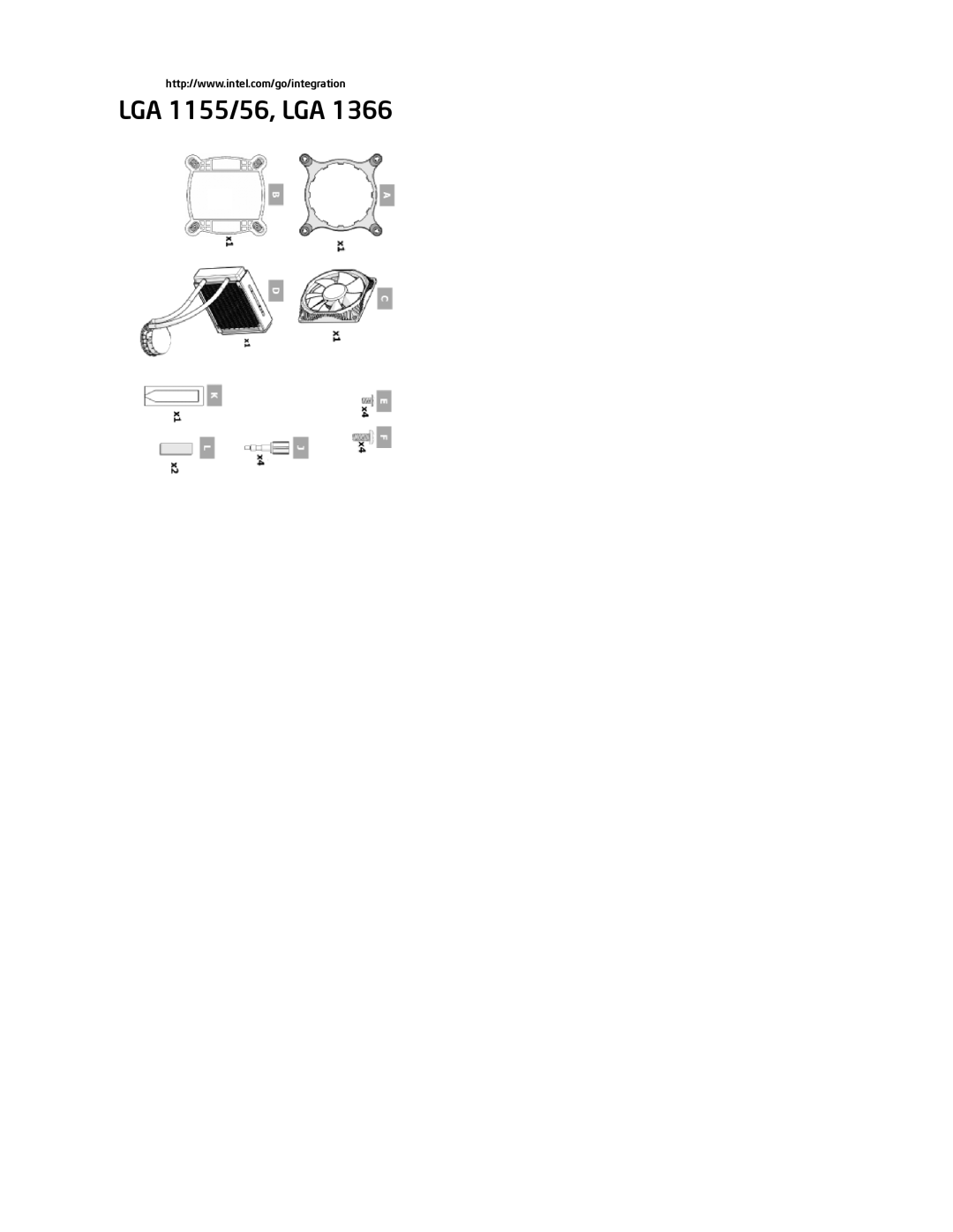 Intel BXTS13X installation instructions LGA 1155/56, LGA 