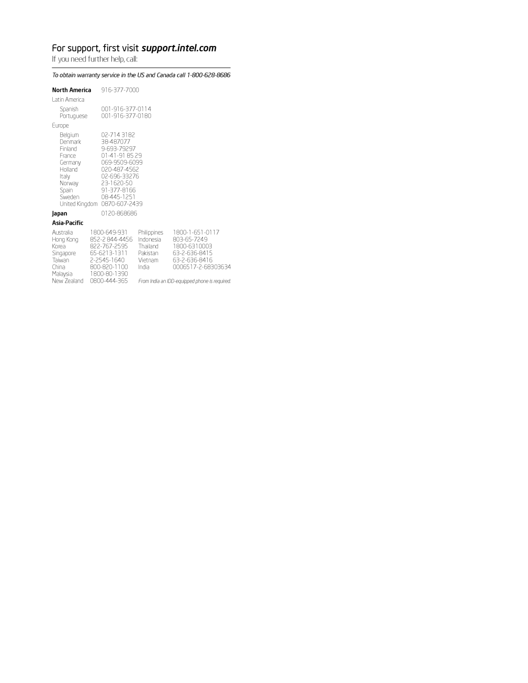 Intel BXTS13X installation instructions For support, ﬁrst visit support.intel.com 