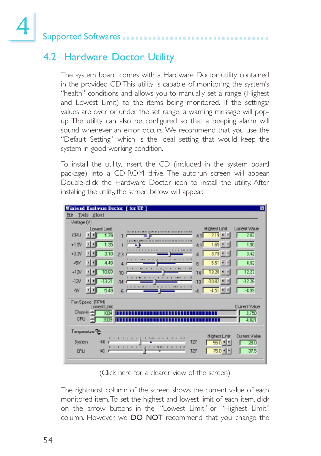 Intel CB60-BX, CB60-ZX manual Hardware Doctor Utility, Supported Softwares 