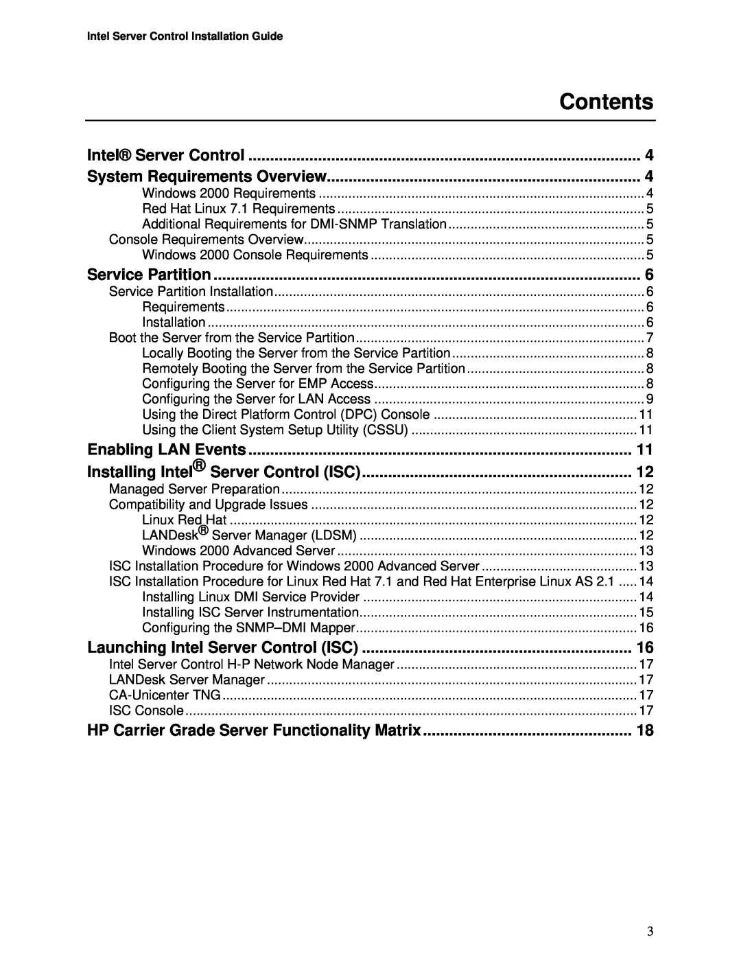 Intel cc2300, cc3300 manual Contents 