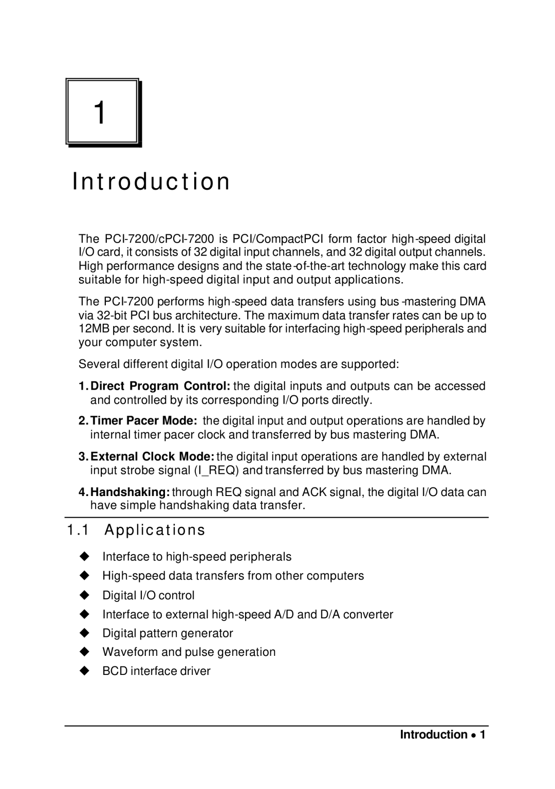 Intel cPCI-7200 manual Applications, Introduction ∙ 