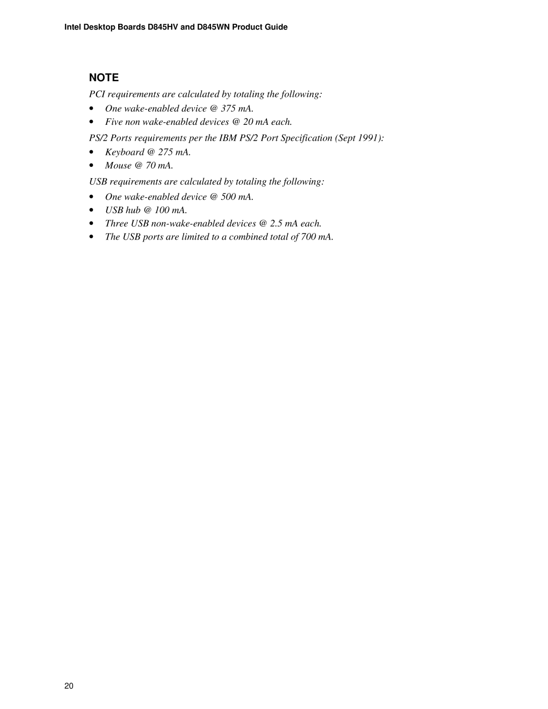 Intel manual Intel Desktop Boards D845HV and D845WN Product Guide 