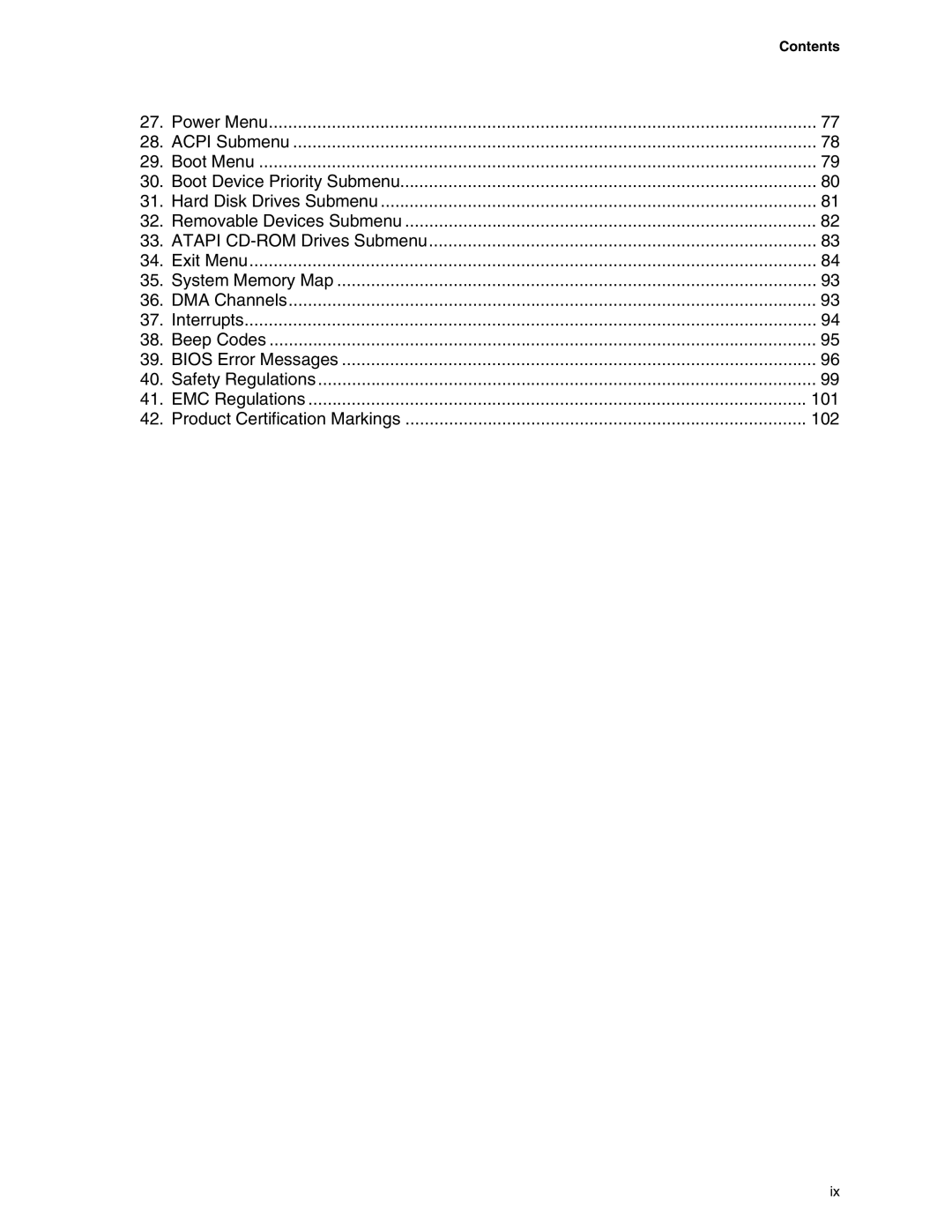 Intel D865GRH manual Contents 