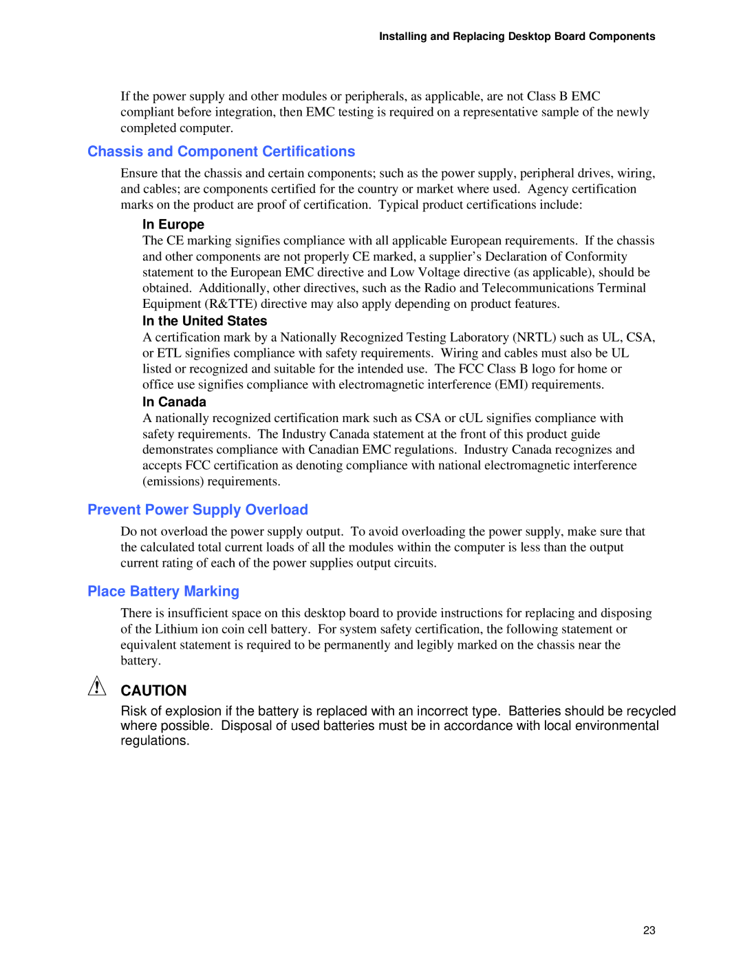 Intel D865GVHZ manual 