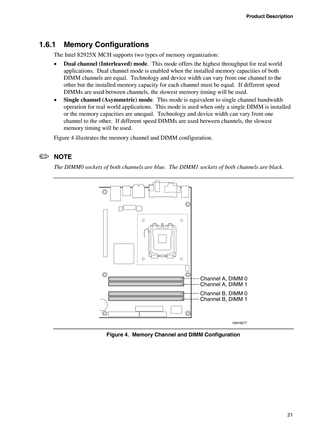 Intel D925XBC, D925XCV specifications Memory Configurations, Memory Channel and Dimm Configuration 