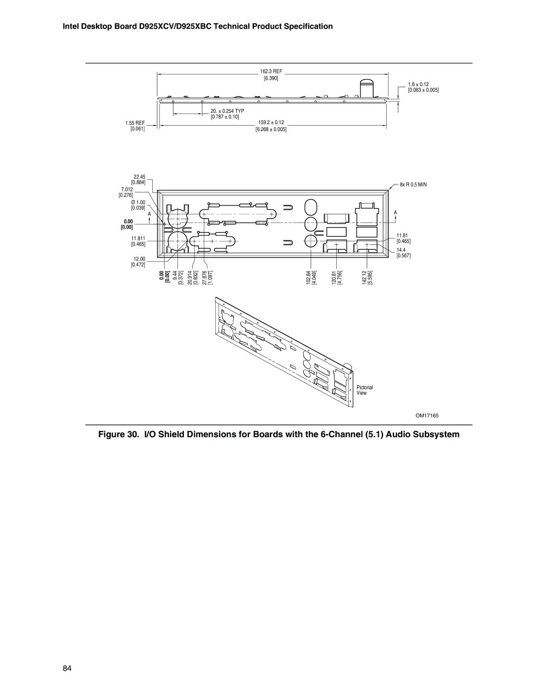 Intel D925XCV, D925XBC specifications 039 11.811 465 14.4 12.00 567 472 