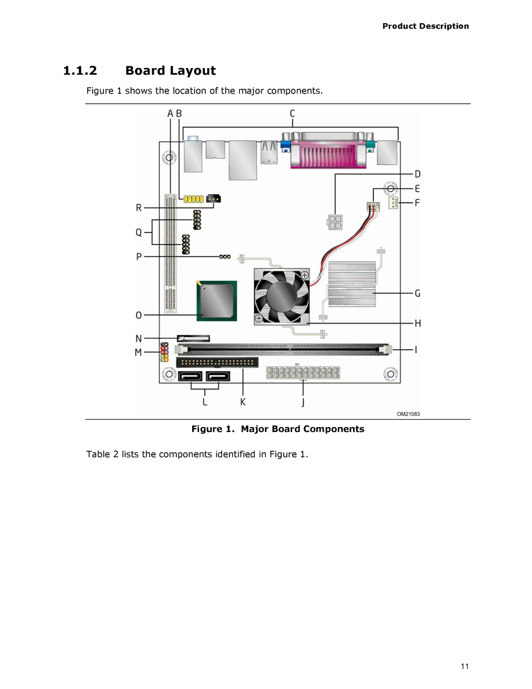 Intel D945GCLF2 specifications Board Layout, Product Description 