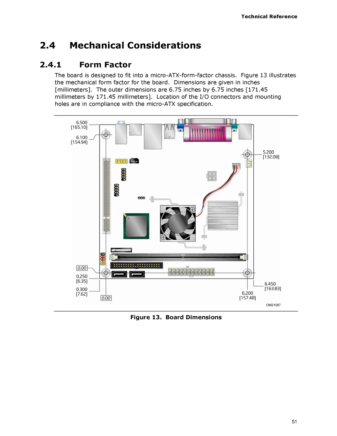 Intel D945GCLF2 specifications Mechanical Considerations, Form Factor 