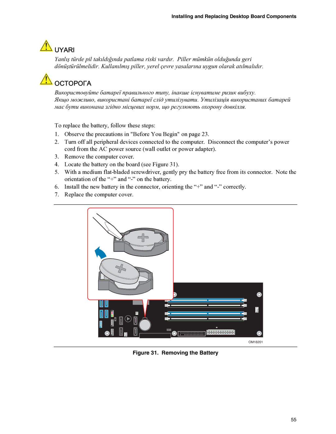 Intel D975XBX manual Uyari 