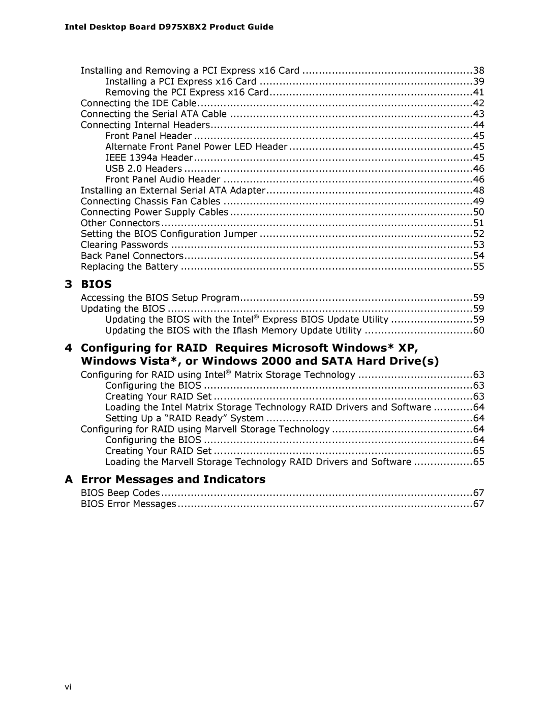 Intel D975XBX2 manual Bios 